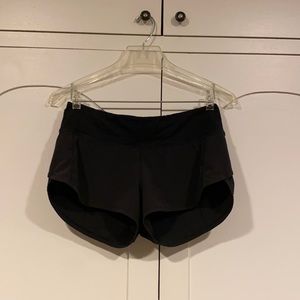 size 4 black lulu lemon shorts
